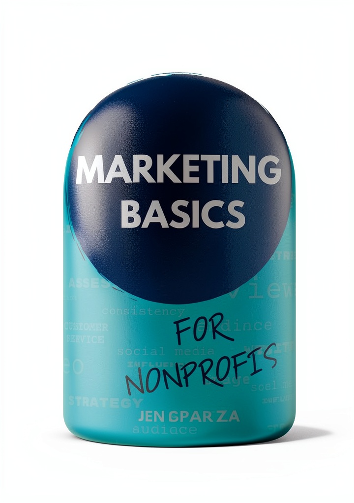 Installing Kindle Nonprofit Marketing & Communications Guide on a wooden desk