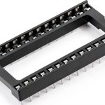 uxcell 25pcs DIP IC Chip Socket Adaptor Solder Type 2.54mm Pitch Dual Row 28 Flat Pin 15.24mm Row Pitch-0