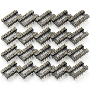 20pcs 14Pin SIP DIP Round IC Sockets Adaptor Solder Type,14 pin Dip Socket-0