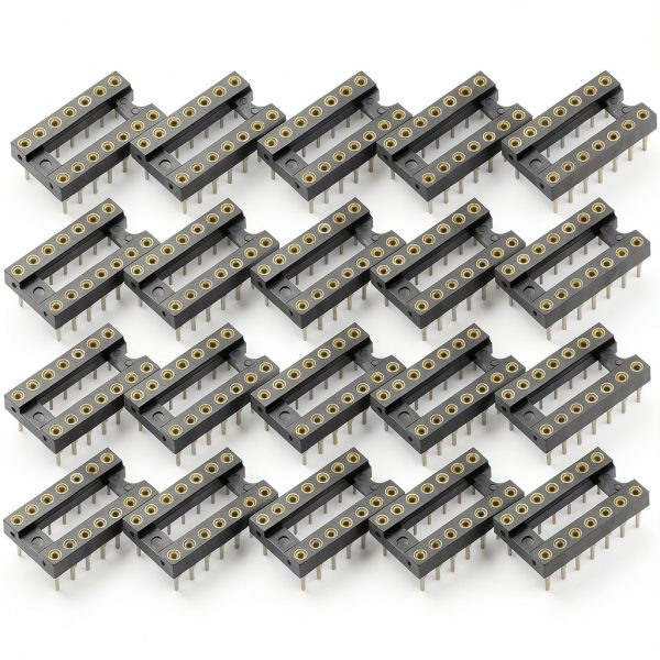 20pcs 14Pin SIP DIP Round IC Sockets Adaptor Solder Type,14 pin Dip Socket-0