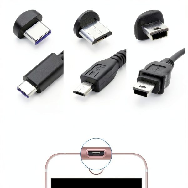 60PCS Micro USB Port Replacement Micro USB Port Kit Female Sockets Connector Repair Replacement Adapter Assortment Set Jack Plug Connector Part for Soldering Repair DIP SMT-4