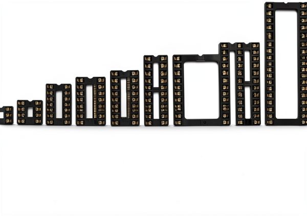 204pcs 11 Types DIP IC Socket Kit 2.54mm 0.1" Pitch 6 8 14 16 18 20 24 24Wide 28 28Wide 40 Pin DIP IC Socket Solder Type Adaptor Assortment Kits-3