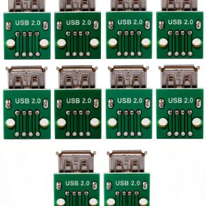 USB Type A Female Board 10Pcs Walfront 2.54mm 4‑Pin DIP Socket-0
