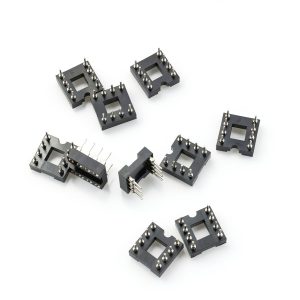 IC Socket TAODAN 10pcs 2.54mm Pitch 8 Pin DIP Soldering Adapter Black-0