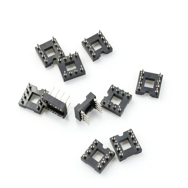 IC Socket TAODAN 10pcs 2.54mm Pitch 8 Pin DIP Soldering Adapter Black-0