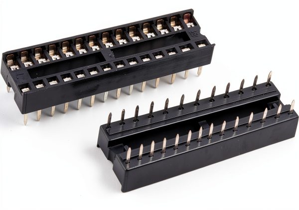whiteeeen 10pcs DIP28 IC Socket 28‑Pin 0.3" Solder Tail for ATmega328P-3