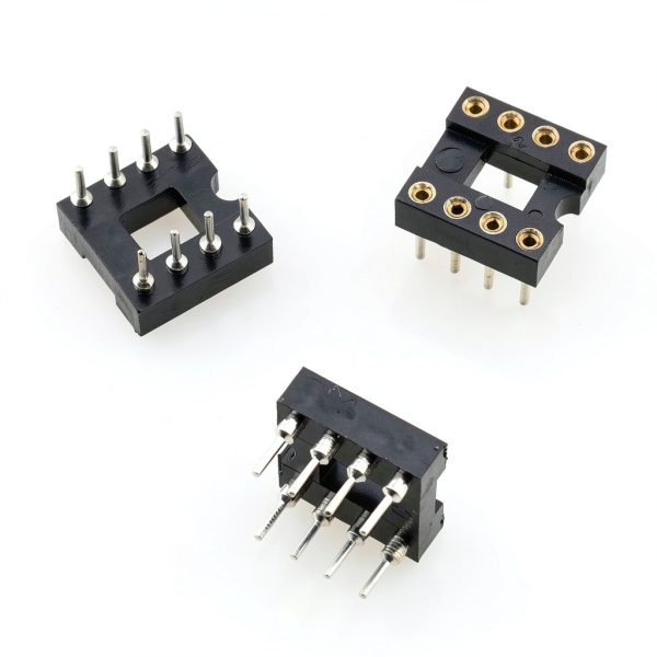 IC Socket TAODAN 10pcs 2.54mm Pitch 8 Pin DIP Soldering Adapter Black-2
