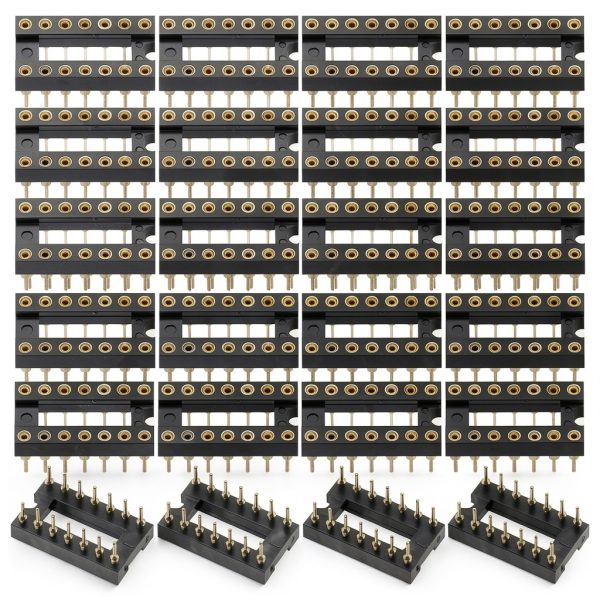 20pcs 14Pin SIP DIP Round IC Sockets Adaptor Solder Type,14 pin Dip Socket-4