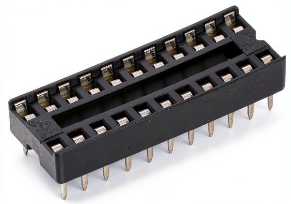 Jameco Valuepro 22SLPD IC Socket, Dual Wipe, 22 Pin, Soldertail Low Profile, 0.3" Width (Pack of 20)-0