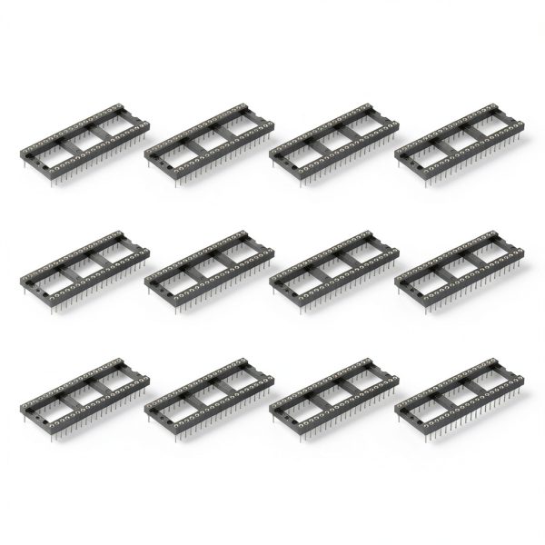 DIP IC Socket Adapter MECCANIXITY 40 Pin 2.54mm Pitch 12 Pack-0
