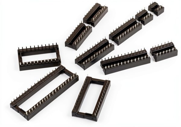 204pcs 11 Types DIP IC Socket Kit 2.54mm 0.1" Pitch 6 8 14 16 18 20 24 24Wide 28 28Wide 40 Pin DIP IC Socket Solder Type Adaptor Assortment Kits-4