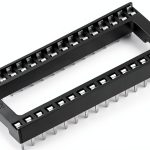 uxcell 25pcs DIP IC Chip Socket Adaptor 2.54mm Pitch 15.2mm Row Pitch 2 Row 32 Flat Pins Soldering-0