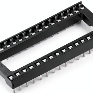 uxcell 25pcs DIP IC Chip Socket Adaptor 2.54mm Pitch 15.2mm Row Pitch 2 Row 32 Flat Pins Soldering-0