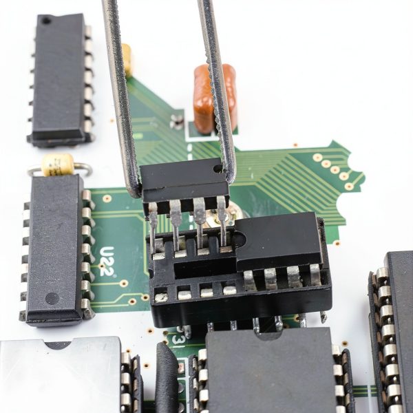 uxcell 25pcs DIP IC Chip Socket Adaptor 2.54mm Pitch 15.2mm Row Pitch 2 Row 32 Flat Pins Soldering-5