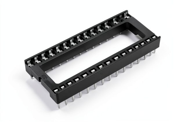 uxcell 25pcs DIP IC Chip Socket Adaptor 2.54mm Pitch 15.2mm Row Pitch 2 Row 32 Flat Pins Soldering-2