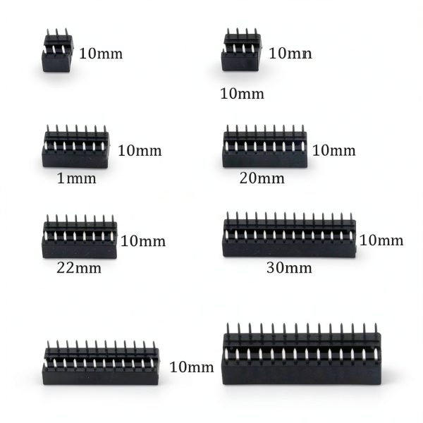 Glarks 122pcs 2.54mm Pitch DIP IC Socket Kit – 6 to 40 Pin Assortment-1