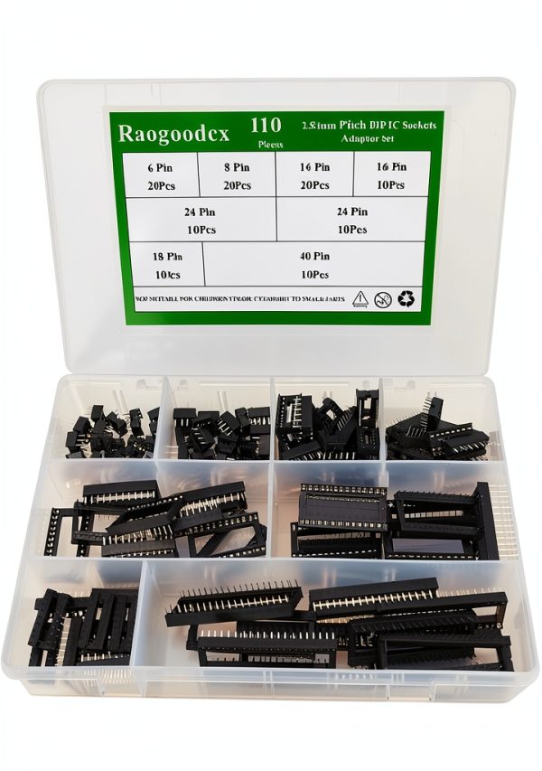 2.54mm Pitch DIP IC Sockets Set 110pcs Raogoodcx 6-40 Pin-0
