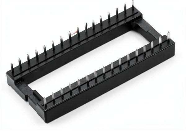 uxcell 25pcs DIP IC Chip Socket Adaptor 2.54mm Pitch 15.2mm Row Pitch 2 Row 32 Flat Pins Soldering-1