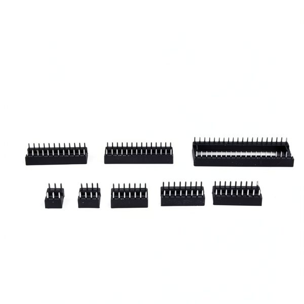 Eowpower 150 Pieces 2.54 mm Pitch DIP IC Sockets Adaptor Assortment Kit 6 8 14 16 18 24 28 40 Pin-1