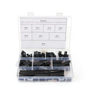 Eowpower 150 Pieces 2.54 mm Pitch DIP IC Sockets Adaptor Assortment Kit 6 8 14 16 18 24 28 40 Pin-0
