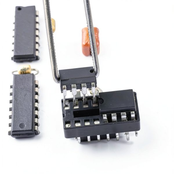 uxcell 20pcs DIP IC Chip Socket Adaptor 2.54mm Pitch Dual Row 8 Pin-3